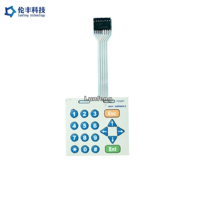 अच्छी कीमत एम्बॉसिंग ग्लॉसी बटन के साथ 3M468 रियर एडहेसिव टैक्टाइल मेम्ब्रेन कंट्रोल पैनल ऑनलाइन