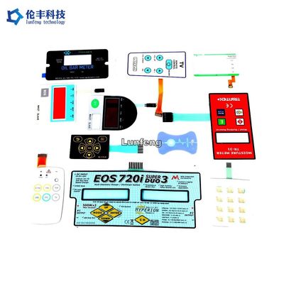 अच्छी कीमत पीवीसी सामग्री ब्लू एलईडी रंग झिल्ली कीबोर्ड 1 मिमी और 1.5 मिमी पिच के साथ ऑनलाइन