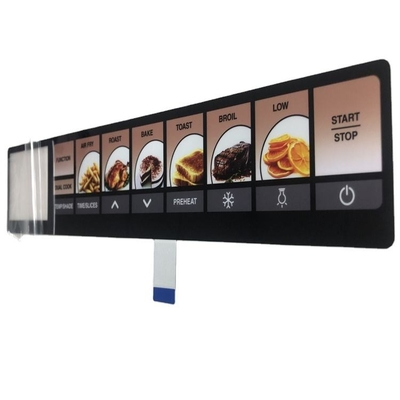 अच्छी कीमत अनुकूलित पैंटोन रंग कोड और 3M467 चिपकने वाला के साथ मेडिकल ग्रेड फ्लैट झिल्ली स्विच ऑनलाइन