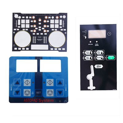 अच्छी कीमत 0.005-0.030 इंच मोटाई औद्योगिक नियंत्रण कक्ष चमकदार देखो सतह उपचार के साथ ग्राफिक ओवरले ऑनलाइन